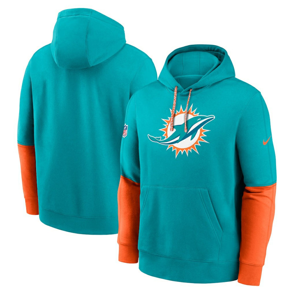 Miami Dolphins 2024 Sideline Club Pullover Hoodie - Aqua outlet