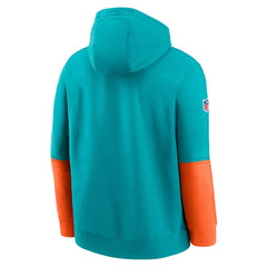 Miami Dolphins 2024 Sideline Club Pullover Hoodie - Aqua outlet