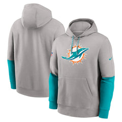 Miami Dolphins 2024 Sideline Club Pullover Hoodie - Gray cheap