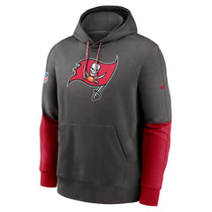 Tampa Bay Buccaneers 2024 Sideline Club Pullover Hoodie - Pewter sale