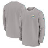 Miami Dolphins 2024 Sideline Coaches Long Sleeve Top - Gray for sale