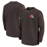 Cleveland Browns 2024 Sideline Coaches Long Sleeve Top - Brown for sale