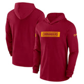 Washington Commanders 2024/25 Sideline Performance Long Sleeve Hoodie T-Shirt - Burgundy sale