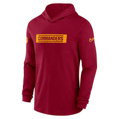 Washington Commanders 2024/25 Sideline Performance Long Sleeve Hoodie T-Shirt - Burgundy sale