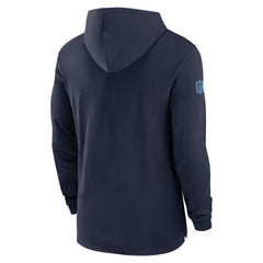 Tennessee Titans 2024/25 Sideline Performance Long Sleeve Hoodie T-Shirt - Navy on sale