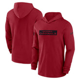 Arizona Cardinals 2024/25 Sideline Performance Long Sleeve Hoodie T-Shirt - Cardinal sale