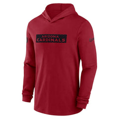 Arizona Cardinals 2024/25 Sideline Performance Long Sleeve Hoodie T-Shirt - Cardinal sale