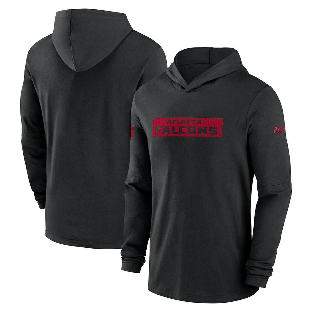 Atlanta Falcons 2024/25 Sideline Performance Long Sleeve Hoodie T-Shirt - Black online