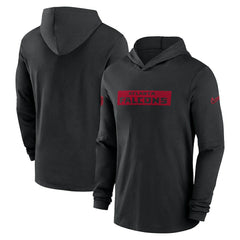 Atlanta Falcons 2024/25 Sideline Performance Long Sleeve Hoodie T-Shirt - Black online
