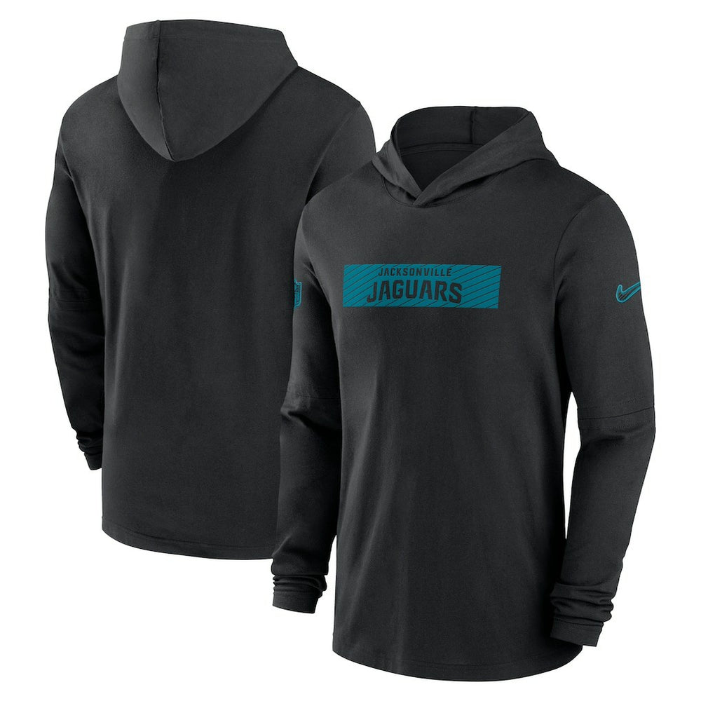 Jacksonville Jaguars 2024/25 Sideline Performance Long Sleeve Hoodie T-Shirt - Black discount