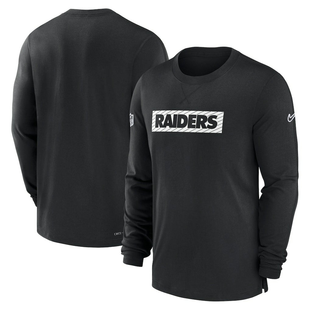 Las Vegas Raiders Sideline Player Performance Long Sleeve T-Shirt - Black discount
