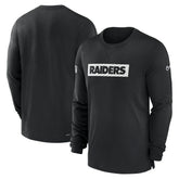 Las Vegas Raiders Sideline Player Performance Long Sleeve T-Shirt - Black discount