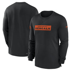 Cincinnati Bengals Sideline Player Performance Long Sleeve T-Shirt - Black for sale