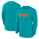 Miami Dolphins Sideline Player Performance Long Sleeve T-Shirt - Aqua sale