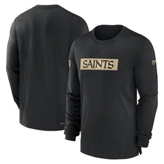 New Orleans Saints Sideline Player Performance Long Sleeve T-Shirt - Black outlet
