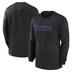 Baltimore Ravens Sideline Player Performance Long Sleeve T-Shirt - Black for sale