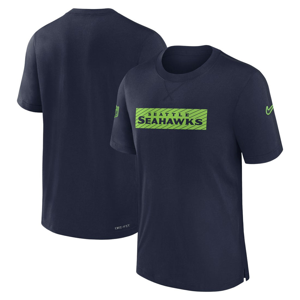 Seattle Seahawks Sideline Player Performance T-Shirt - College Navy sale
