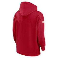 San Francisco 49ers Sideline Jersey Performance Pullover Hoodie - Scarlet on sale