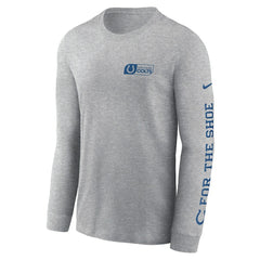Indianapolis Colts All Out Long Sleeve T-Shirt - Heather Gray cheap