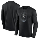 Las Vegas Raiders Icon Legend Performance Long Sleeve T-Shirt - Black for sale