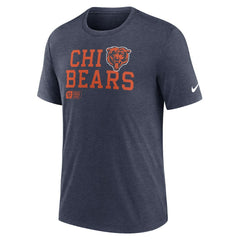 Chicago Bears Overlap Lockup Tri-Blend T-Shirt - Navy on sale