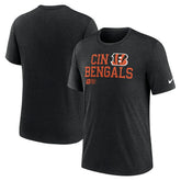 Cincinnati Bengals Overlap Lockup Tri-Blend T-Shirt - Black discount