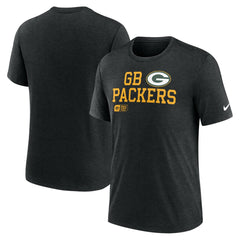 Green Bay Packers Overlap Lockup Tri-Blend T-Shirt - Black discount