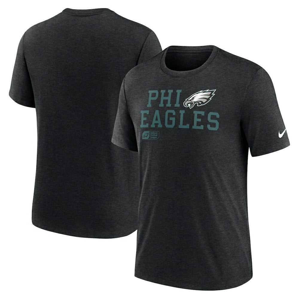 Philadelphia Eagles Overlap Lockup Tri-Blend T-Shirt - Black for sale