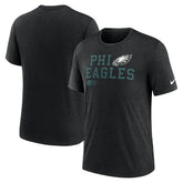Philadelphia Eagles Overlap Lockup Tri-Blend T-Shirt - Black for sale