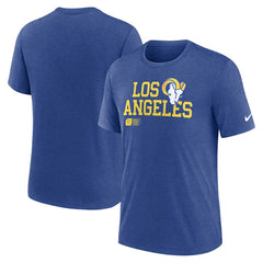 Los Angeles Rams Overlap Lockup Tri-Blend T-Shirt - Royal online