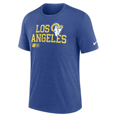 Los Angeles Rams Overlap Lockup Tri-Blend T-Shirt - Royal online