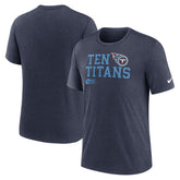 Tennessee Titans Overlap Lockup Tri-Blend T-Shirt - Navy discount