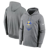 Los Angeles Rams Icon Performance Pullover Hoodie - Heather Gray outlet