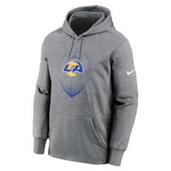 Los Angeles Rams Icon Performance Pullover Hoodie - Heather Gray outlet