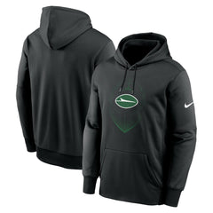 New York Jets Icon Performance Pullover Hoodie - Black on sale