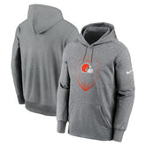 Cleveland Browns Icon Performance Pullover Hoodie - Heather Gray cheap