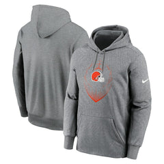 Cleveland Browns Icon Performance Pullover Hoodie - Heather Gray cheap