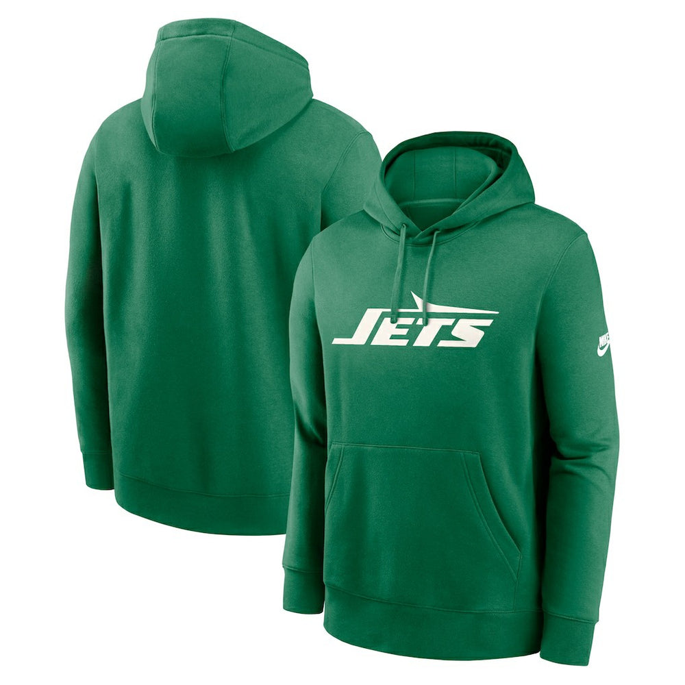 New York Jets Rewind Club Logo Pullover Hoodie - Kelly Green cheap