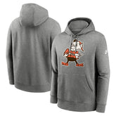 Cleveland Browns Rewind Club Logo Pullover Hoodie - Heather Gray sale
