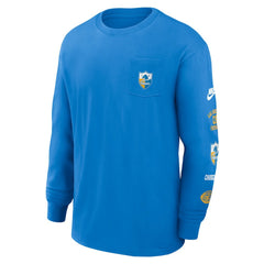 Los Angeles Chargers Rewind Heavy Max90 Pocket Long Sleeve T-Shirt - Powder Blue on sale