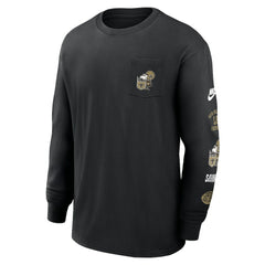 New Orleans Saints Rewind Heavy Max90 Pocket Long Sleeve T-Shirt - Black outlet
