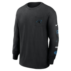 Carolina Panthers Rewind Heavy Max90 Pocket Long Sleeve T-Shirt - Black for sale