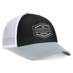 Las Vegas Raiders Bench Trucker Adjustable Hat - Black/Silver outlet