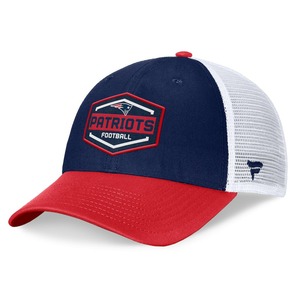 New England Patriots Bench Trucker Adjustable Hat - Navy/Red for sale