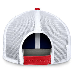New England Patriots Bench Trucker Adjustable Hat - Navy/Red for sale