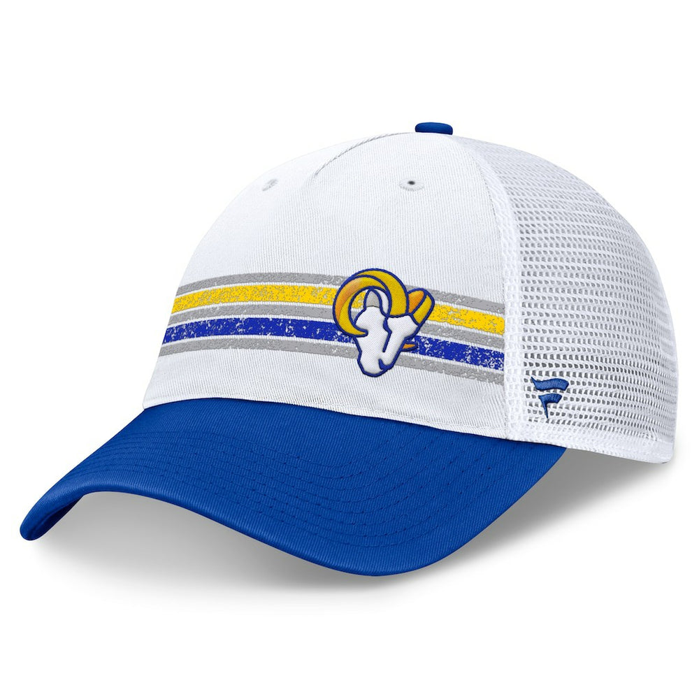 Los Angeles Rams Flawless Stripe Adjustable Hat - White/Royal online
