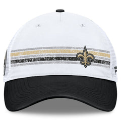 New Orleans Saints Flawless Stripe Adjustable Hat - White/Black outlet