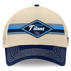 Tennessee Titans Diamond Stripe Trucker Adjustable Hat - Natural/Navy sale