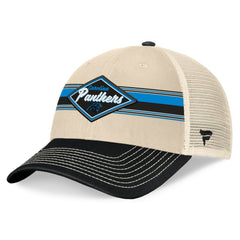 Carolina Panthers Diamond Stripe Trucker Adjustable Hat - Natural/Black sale