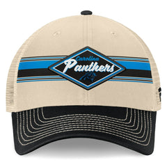Carolina Panthers Diamond Stripe Trucker Adjustable Hat - Natural/Black sale